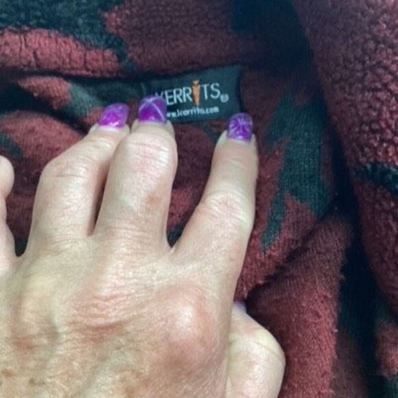 KERRITS Womens Fleece Full Zip Jacket Sz M Equestrian Horse Stretch Red Black - Picture 5 of 8